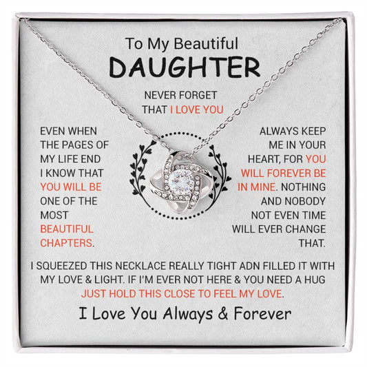 To My Daughter Necklace, Daughter Father Necklace, Daughter Gift From Dad, Mom 4_12