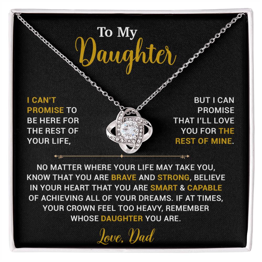 To My Daughter Necklace, Gift for Daughter from Dad, Father Daughter Necklace 17_4_Gold