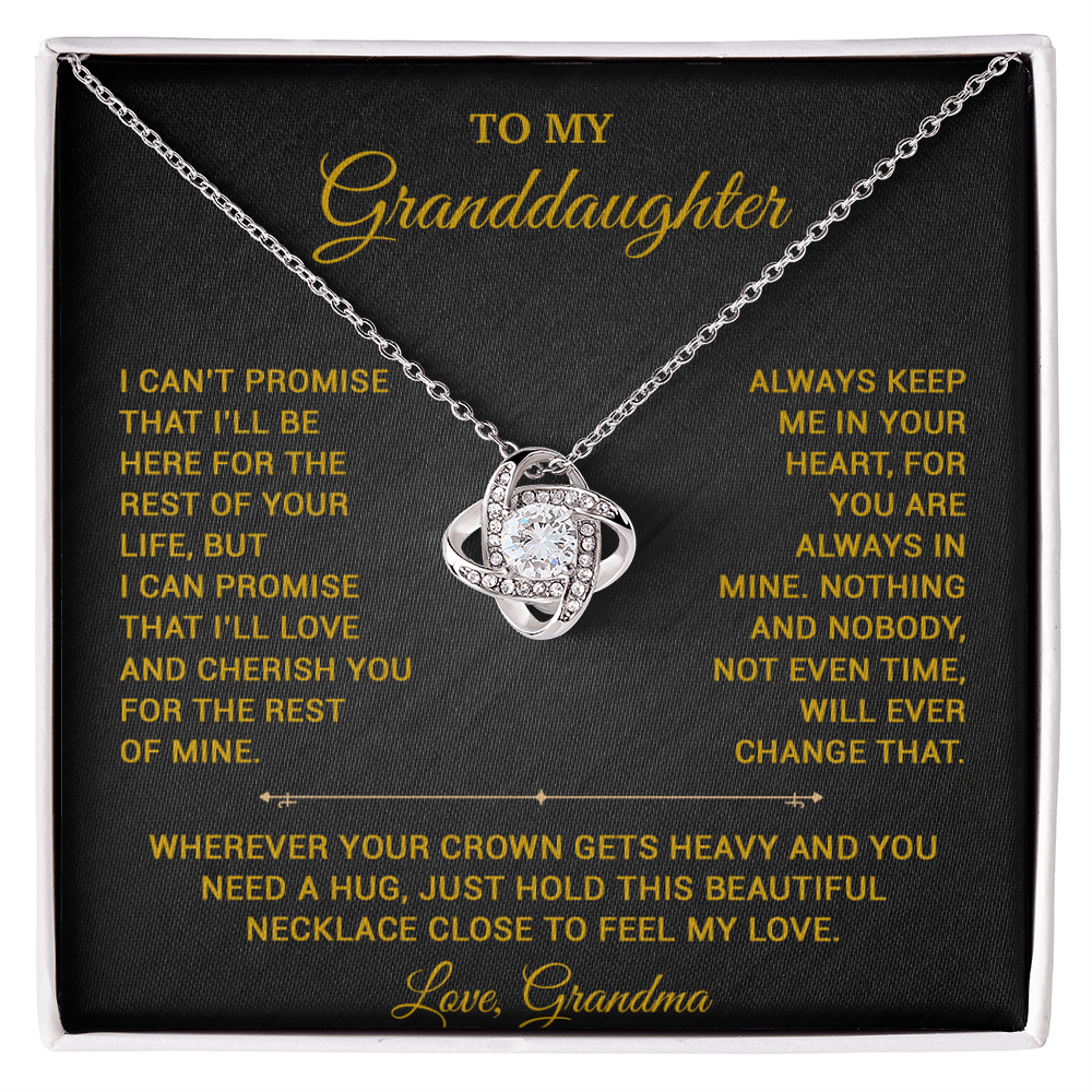 To My Granddaughter Necklace, Granddaughter Gift from Grandma, Christmas Gift 20_8_Gold
