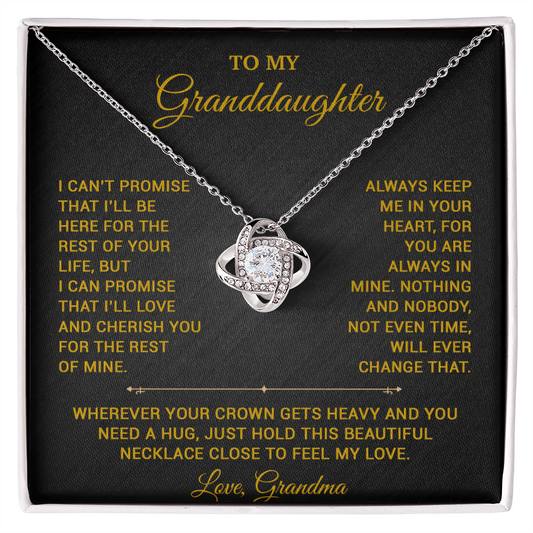 To My Granddaughter Necklace, Granddaughter Gift from Grandma, Christmas Gift 20_8_Gold