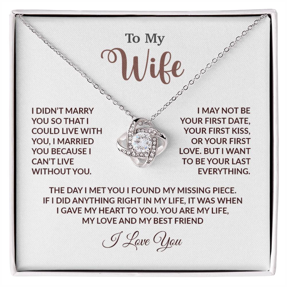 To My Wife Necklace, Wife Gift From Husband, Wife Husband Necklace, Christmas Gift 18_9