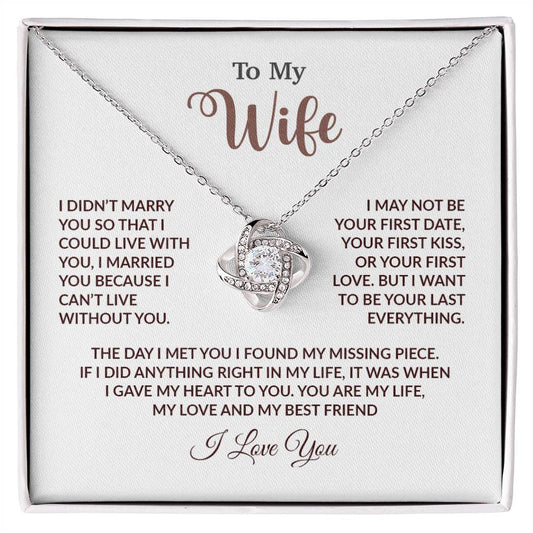 To My Wife Necklace, Wife Gift From Husband, Wife Husband Necklace, Christmas Gift 18_9