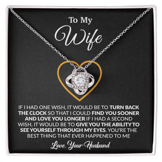 To My Wife Necklace, Gift For Wife, Anniversary Gift For Wife, Necklace For Wife 13_1_Black
