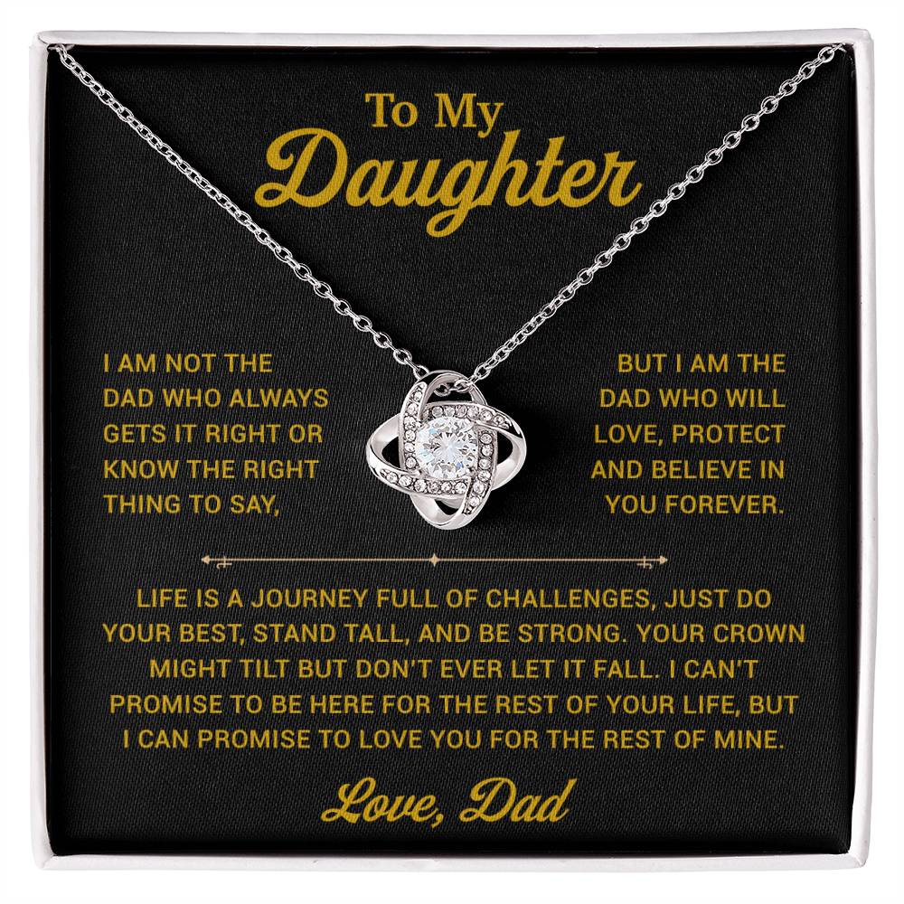 To My Daughter Necklace, Gift for Daughter from Dad, Father Daughter Necklace 24_12_Gold