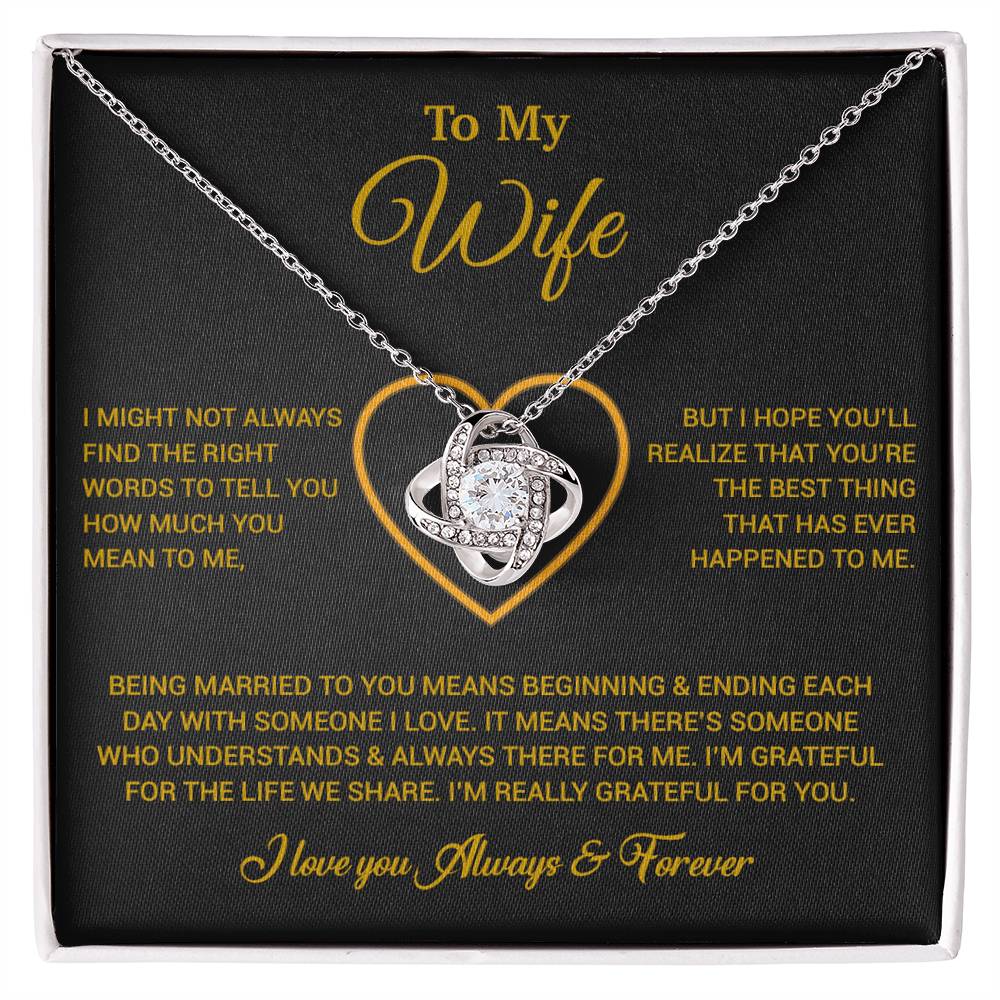 To My Wife Necklace, Gift For Wife, Anniversary Gift For Wife, Necklace For Wife 20_6_Gold