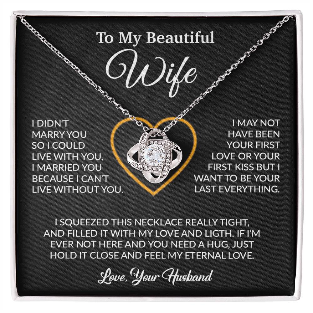 To My Wife Necklace, Gift For Wife, Anniversary Gift For Wife, Necklace For Wife 23_2_Black