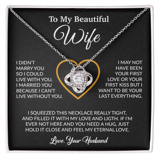 To My Wife Necklace, Gift For Wife, Anniversary Gift For Wife, Necklace For Wife 23_2_Black