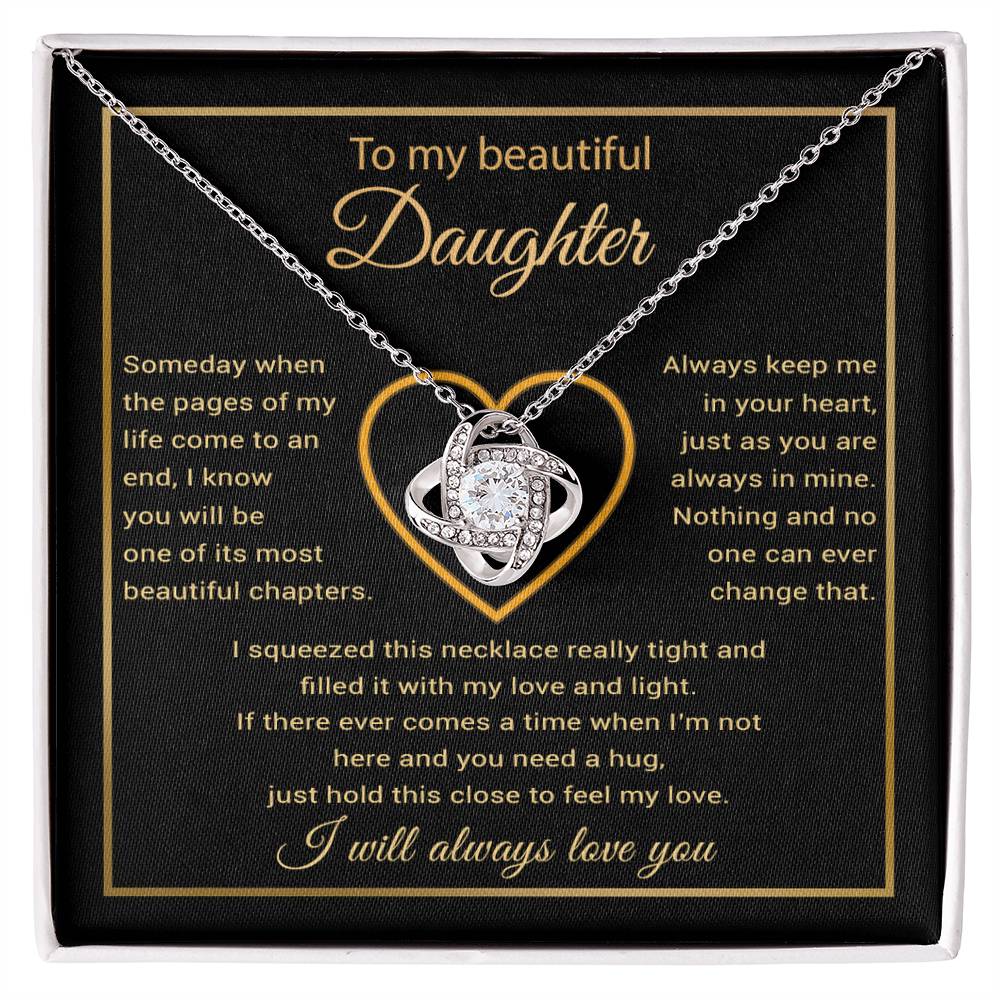 To My Daughter Necklace, Gift For Daughter From Dad, Daughter Father Necklace 28_11_Gold