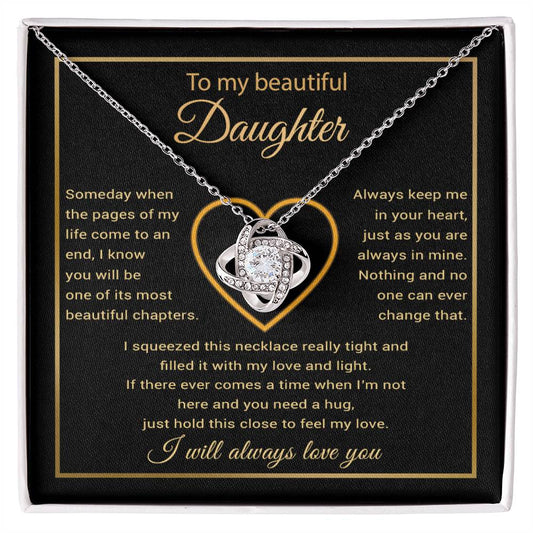 To My Daughter Necklace, Gift For Daughter From Dad, Daughter Father Necklace 28_11_Gold