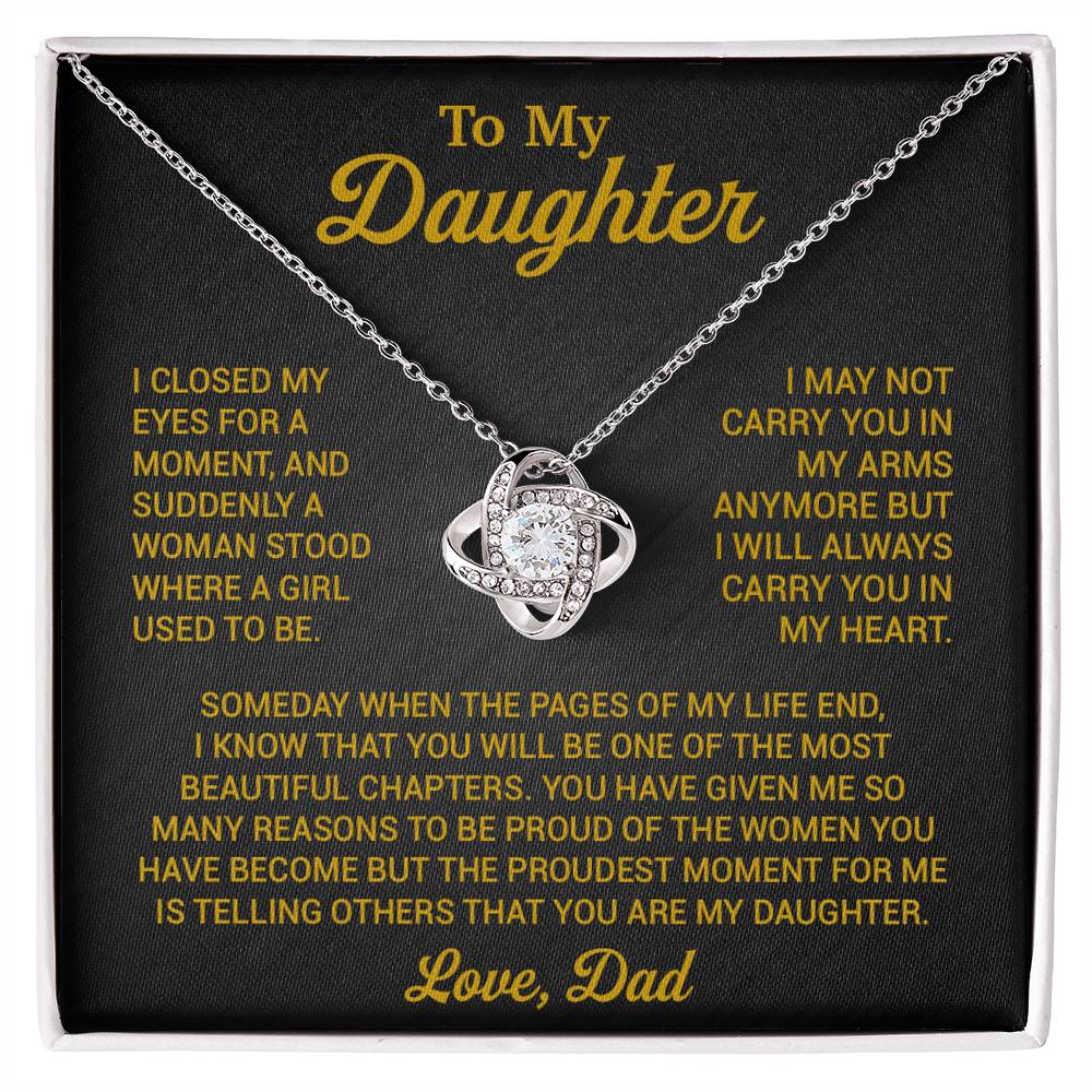 To My Daughter Necklace, Daughter Father Necklace, Daughter Gift From Dad 3_8_Gold