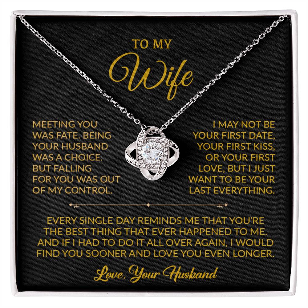To My Wife Necklace, Gift For Wife, Anniversary Gift For Wife, Necklace For Wife 6_9_Gold