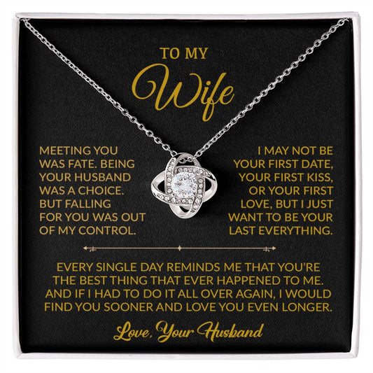 To My Wife Necklace, Gift For Wife, Anniversary Gift For Wife, Necklace For Wife 6_9_Gold