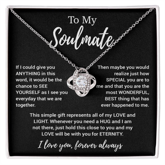 To My Soulmate Necklace, Soulmate Gift, Soulmate Jewelry Anniversary 11_8_Black
