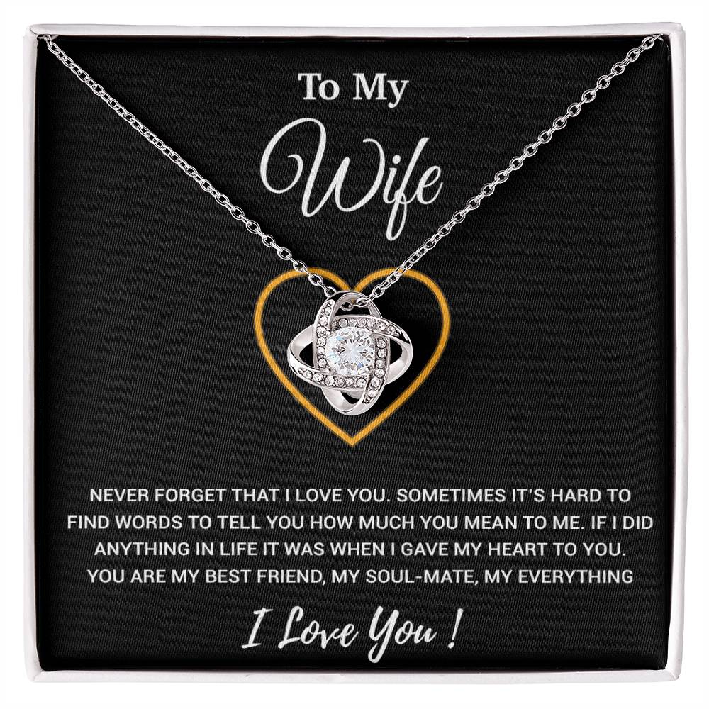 To My Wife Necklace, Christmas Gifts For Women, Anniversary Gift For Wife 2_1_Black