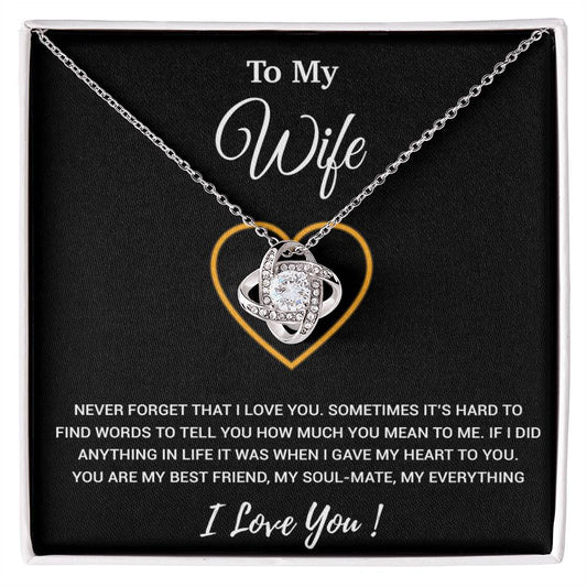 To My Wife Necklace, Christmas Gifts For Women, Anniversary Gift For Wife 2_1_Black
