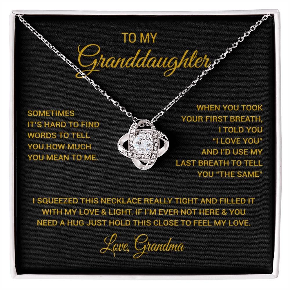 To My Granddaughter Necklace, Xmas Birthday Gift For Granddaughter from Grandma 1_11_Gold