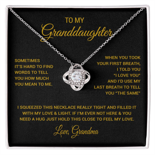 To My Granddaughter Necklace, Xmas Birthday Gift For Granddaughter from Grandma 1_11_Gold