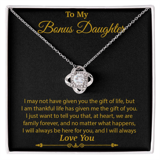 To My Bonus Daughter Necklace, Gift for Bonus Daughter, Step Daughter Birthday 6_10_Gold