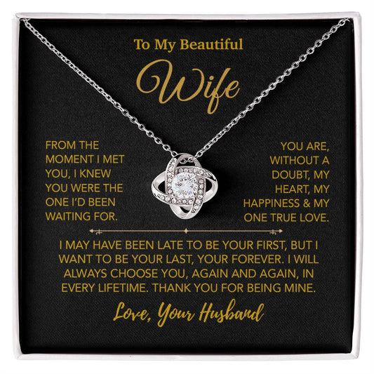 To My Wife Necklace, Christmas Gifts For Women, Anniversary Gift For Wife 27_12_Gold