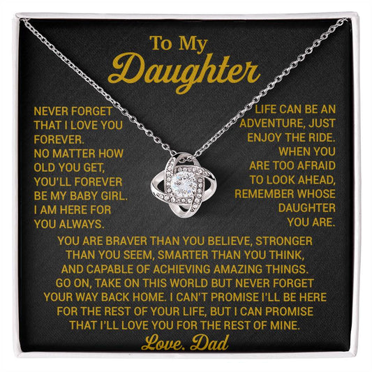To My Daughter Necklace, Daughter Father Necklace, Daughter Gift From Dad 22_8_Gold
