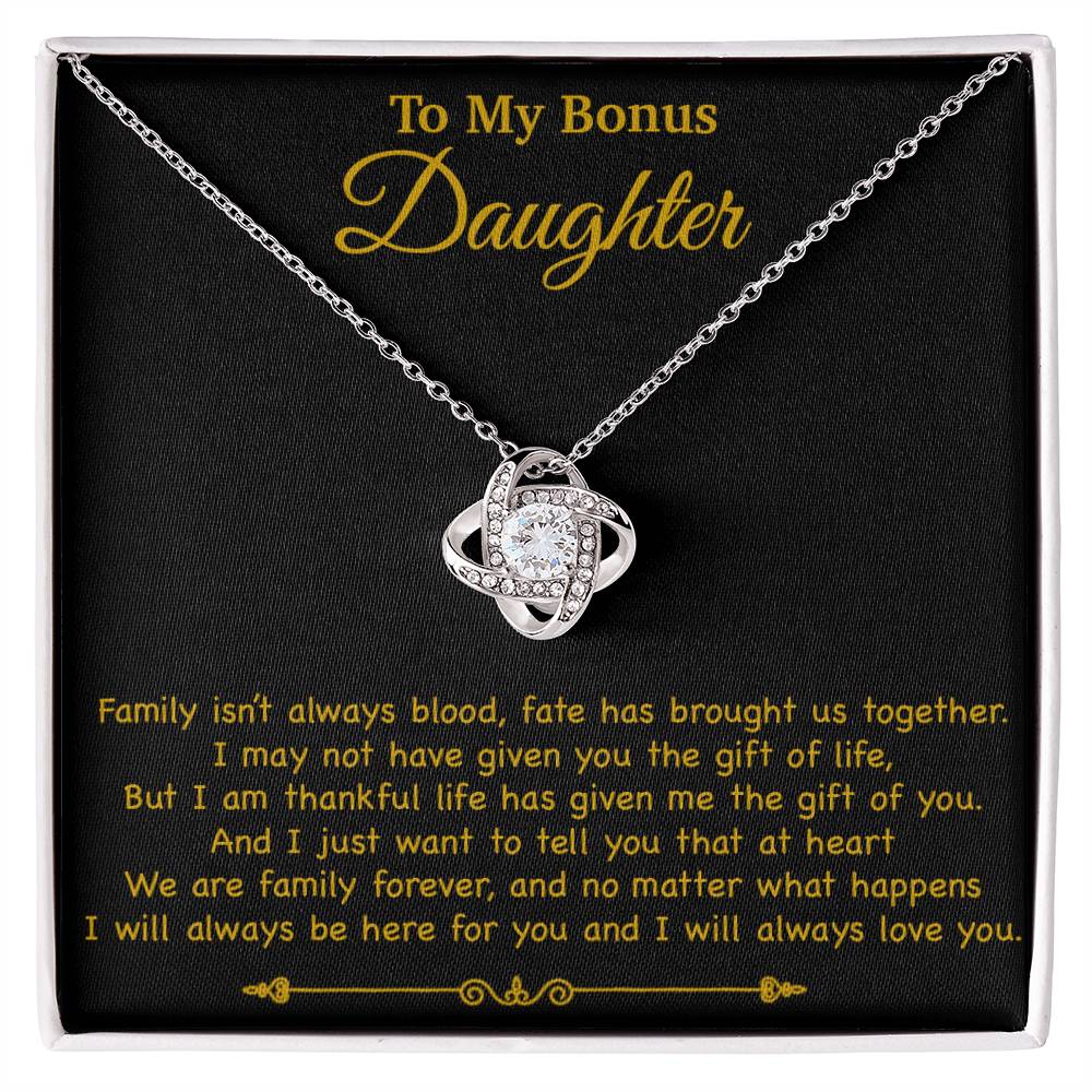 To My Bonus Daughter Necklace, Gift for Bonus Daughter, Step Daughter Birthday 2_11_Gold