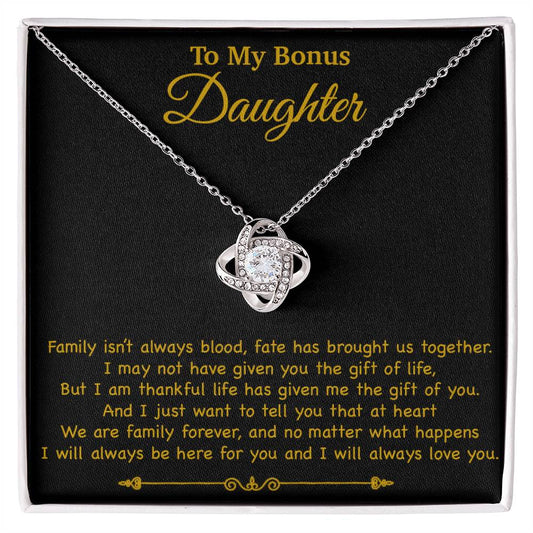 To My Bonus Daughter Necklace, Gift for Bonus Daughter, Step Daughter Birthday 2_11_Gold