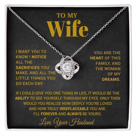 To My Wife Necklace, Christmas Gifts For Women, Anniversary Gift For Wife 6_10_Gold