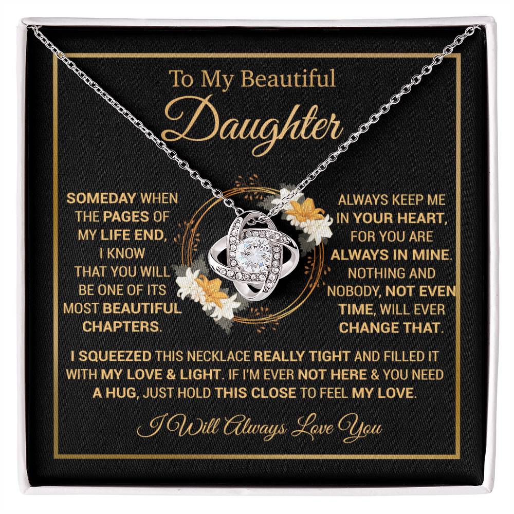 To My Daughter Necklace, Gift for Daughter from Dad,Mom, Daughter Mother Necklace