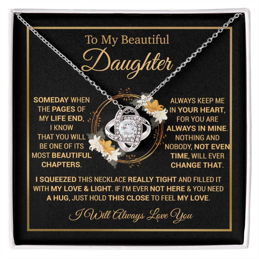 To My Daughter Necklace, Gift for Daughter from Dad,Mom, Daughter Mother Necklace