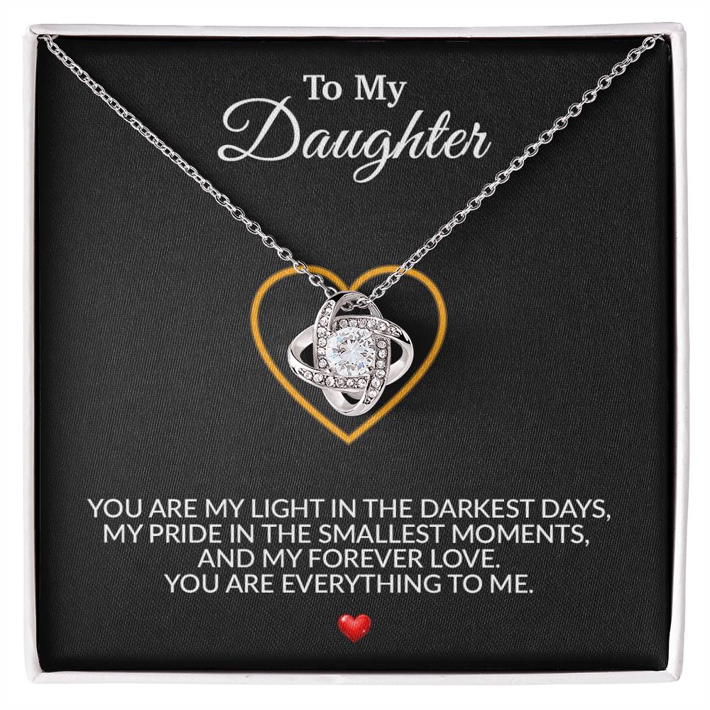 To My Daughter Necklace, Gift for Daughter from Dad, Father Daughter Necklace 16_8_Black