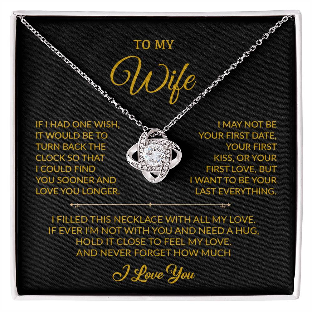 To My Wife Necklace, Gift For Wife, Anniversary Gift For Wife, Necklace For Wife 2_8_Gold