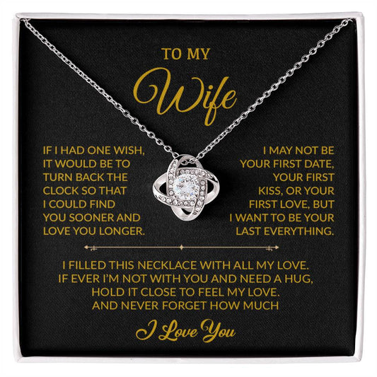 To My Wife Necklace, Gift For Wife, Anniversary Gift For Wife, Necklace For Wife 2_8_Gold