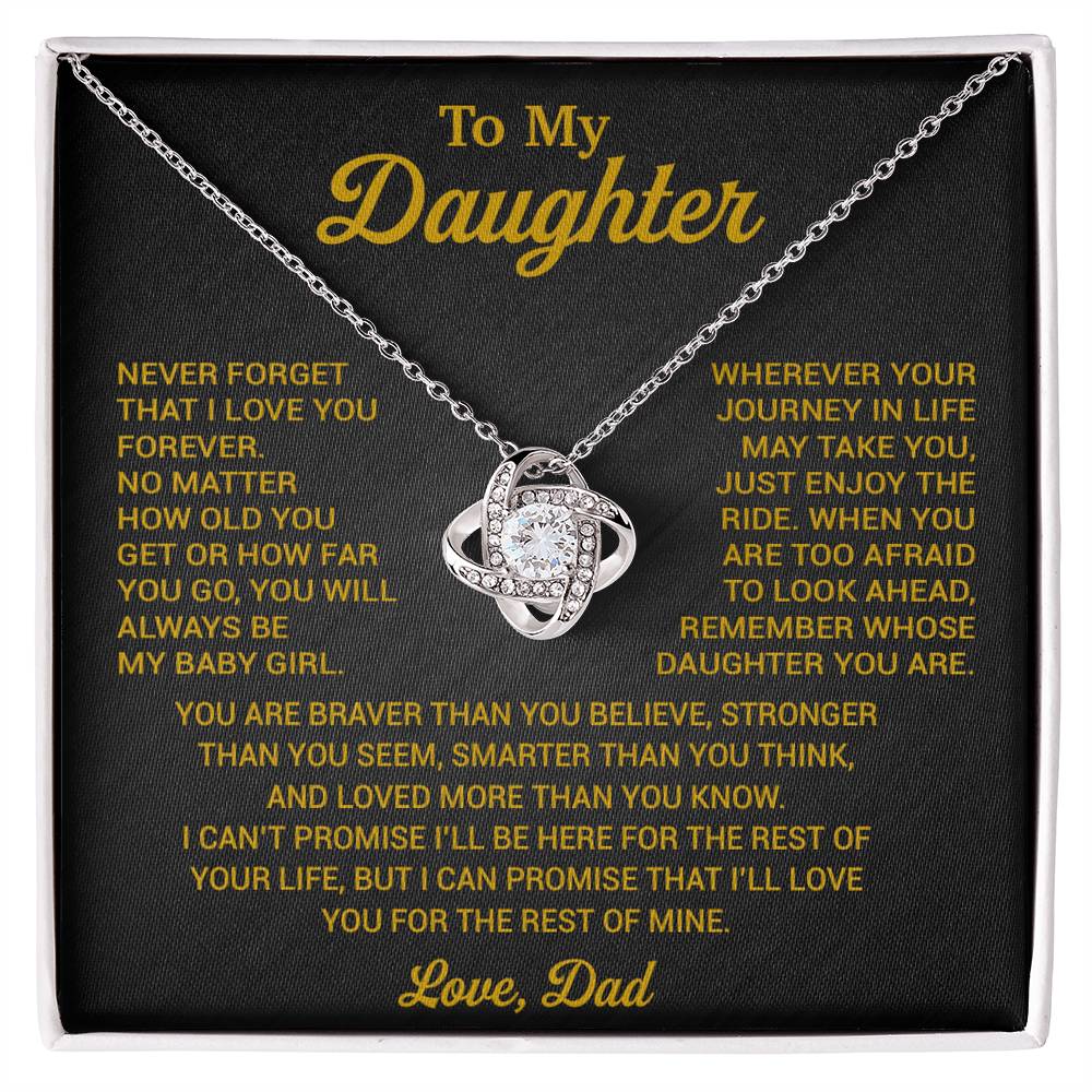 To My Daughter Necklace, Daughter Father Necklace, Daughter Gift From Dad 20_8_Gold