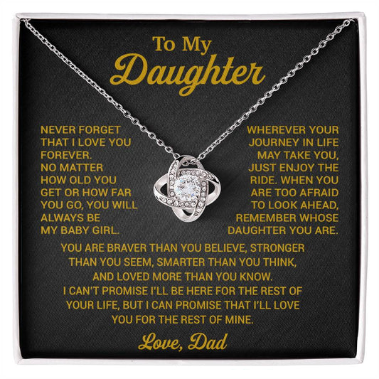To My Daughter Necklace, Daughter Father Necklace, Daughter Gift From Dad 20_8_Gold