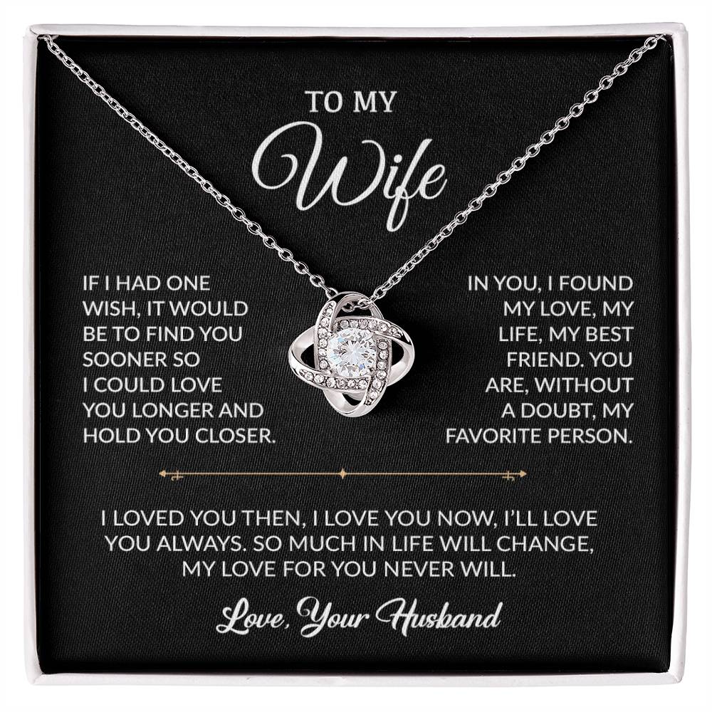To My Wife Necklace, Gift For Wife, Anniversary Gift For Wife, Necklace For Wife 12_9_Black