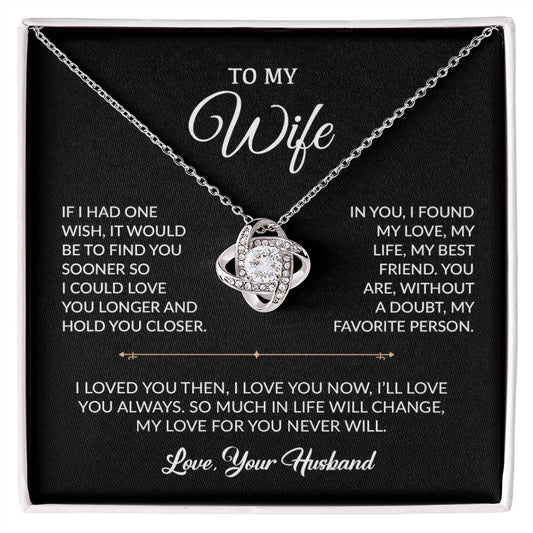 To My Wife Necklace, Gift For Wife, Anniversary Gift For Wife, Necklace For Wife 12_9_Black