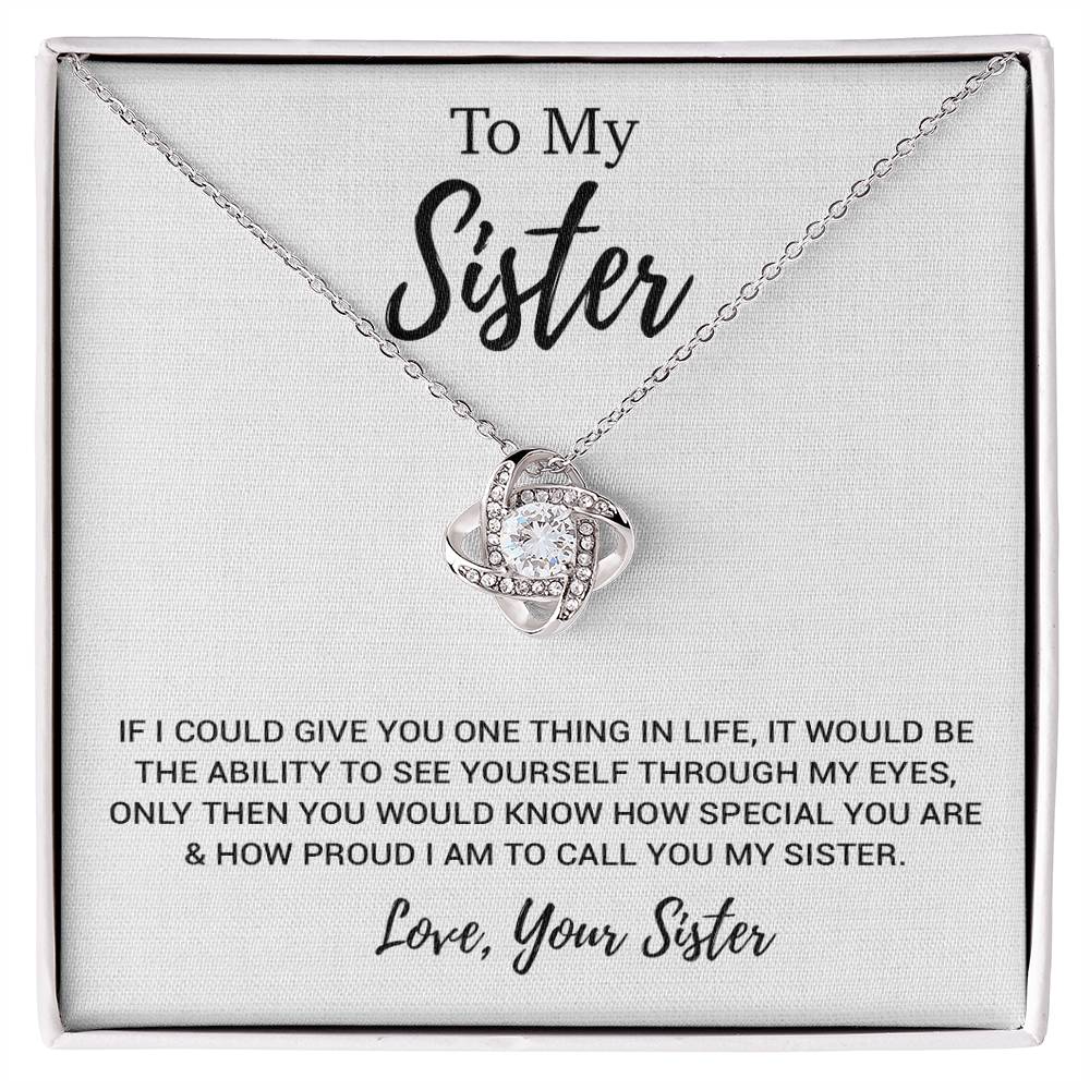 To My Sister Necklace, Brother to Sister, Birthday gift For Sister from Brother