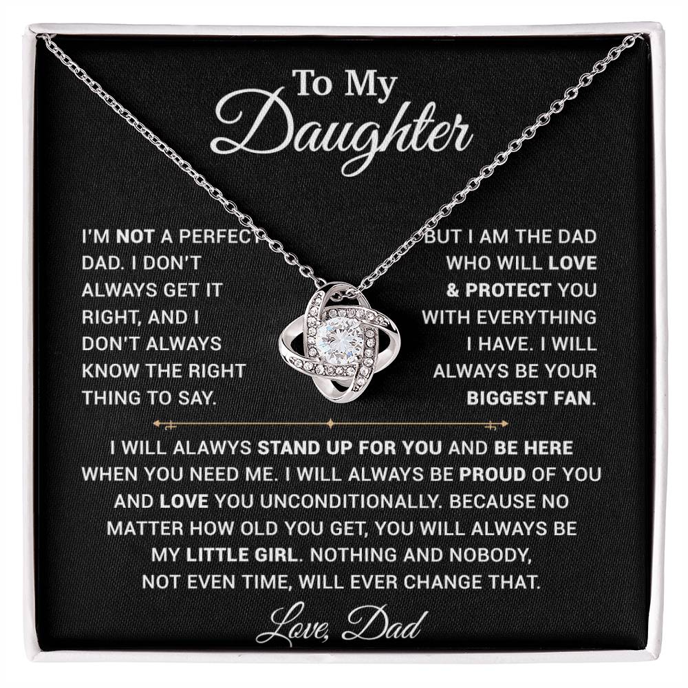 To My Daughter Necklace, Gift for Daughter from Dad, Father Daughter Necklace 28_11_Black