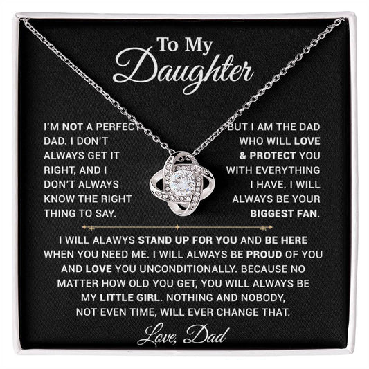 To My Daughter Necklace, Gift for Daughter from Dad, Father Daughter Necklace 28_11_Black