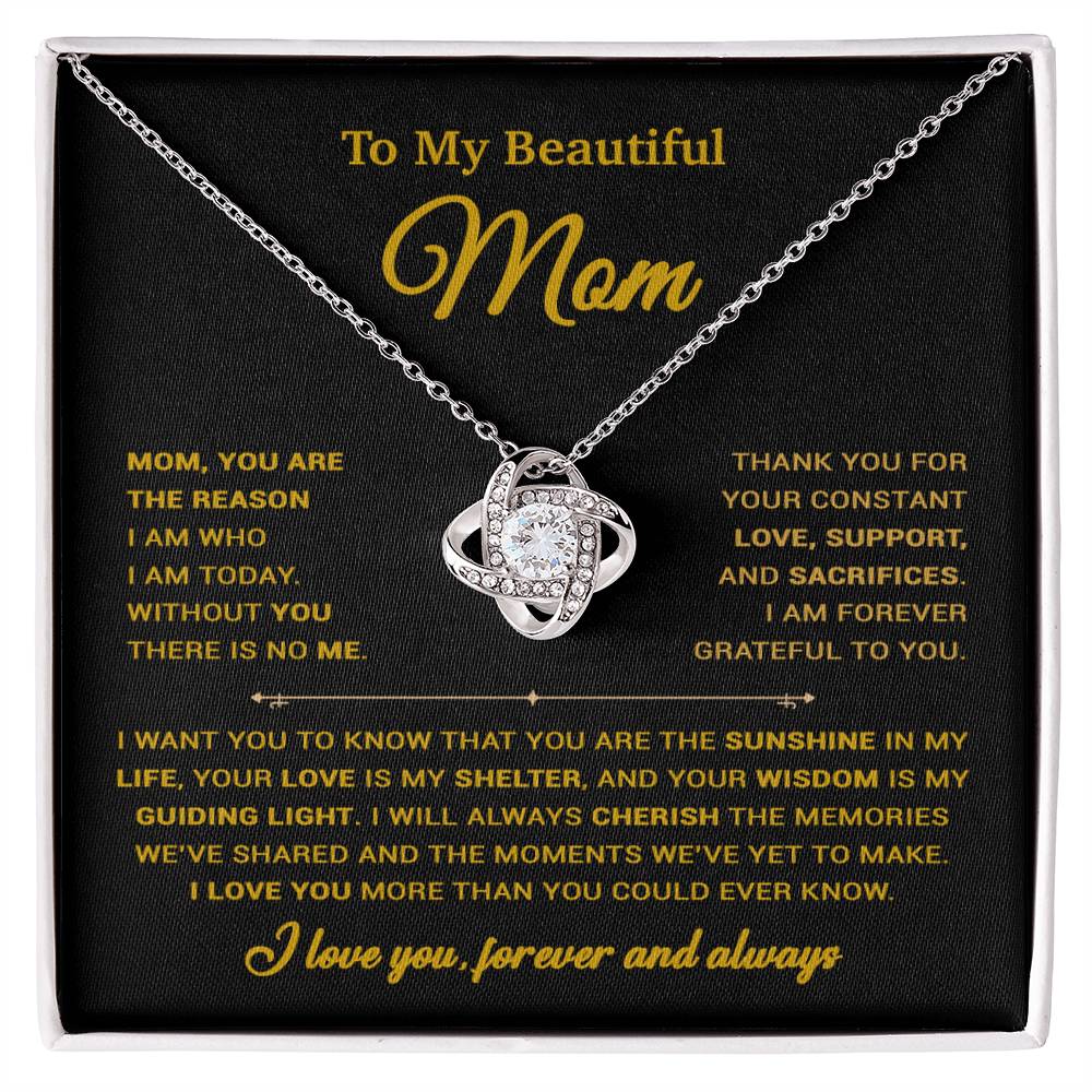 To My Mom Necklace, Sentimental Mother's Day Gift For Mom From Son 31_3_Gold