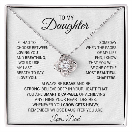 To My Daughter Necklace, Birthday Gifts For Daughter, Father Daughter Necklace
