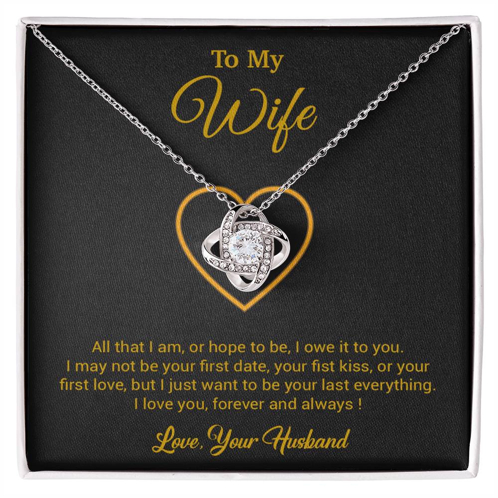 To My Wife Necklace, Gift For Wife, Anniversary Gift For Wife, Necklace For Wife 24_3_Gold