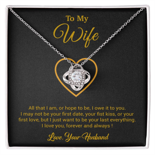 To My Wife Necklace, Gift For Wife, Anniversary Gift For Wife, Necklace For Wife 24_3_Gold