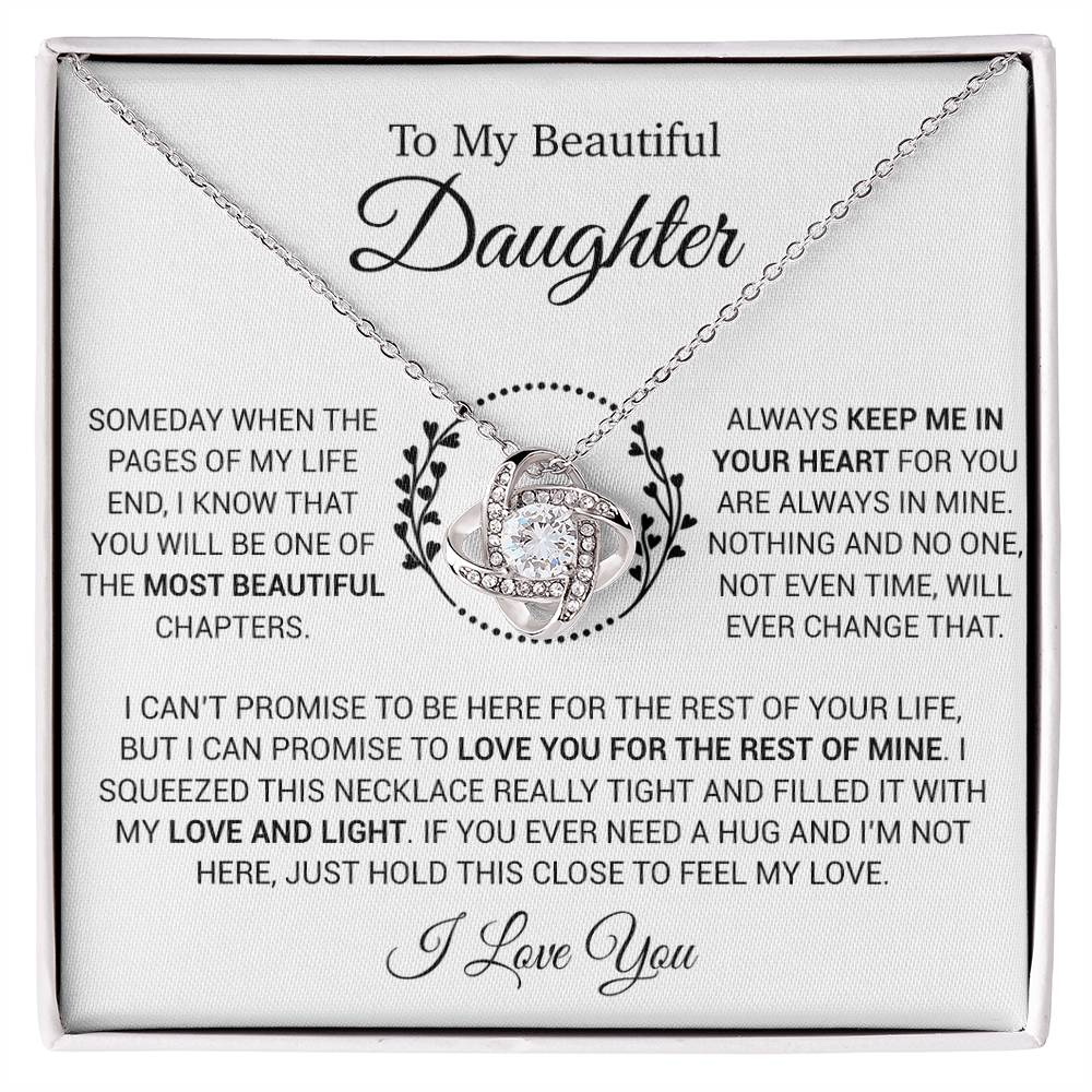 To My Daughter Necklace, Gift for Daughter from Dad, Daughter Father Necklace 17_12_White