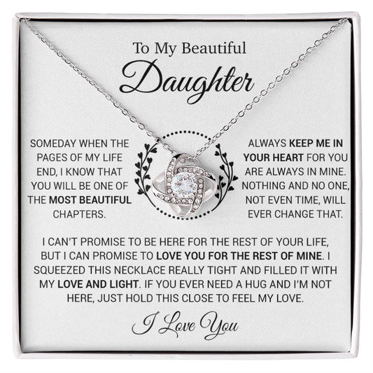 To My Daughter Necklace, Gift for Daughter from Dad, Daughter Father Necklace 17_12_White