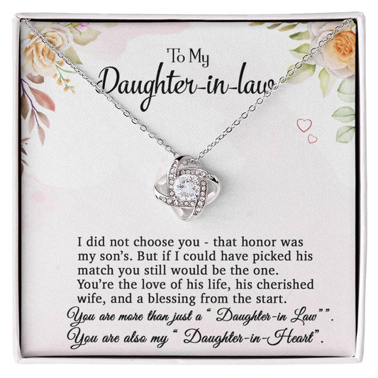 To My Daughter-In-Law Necklace, Gift For Daughter In Law, Daughter In Law Gift