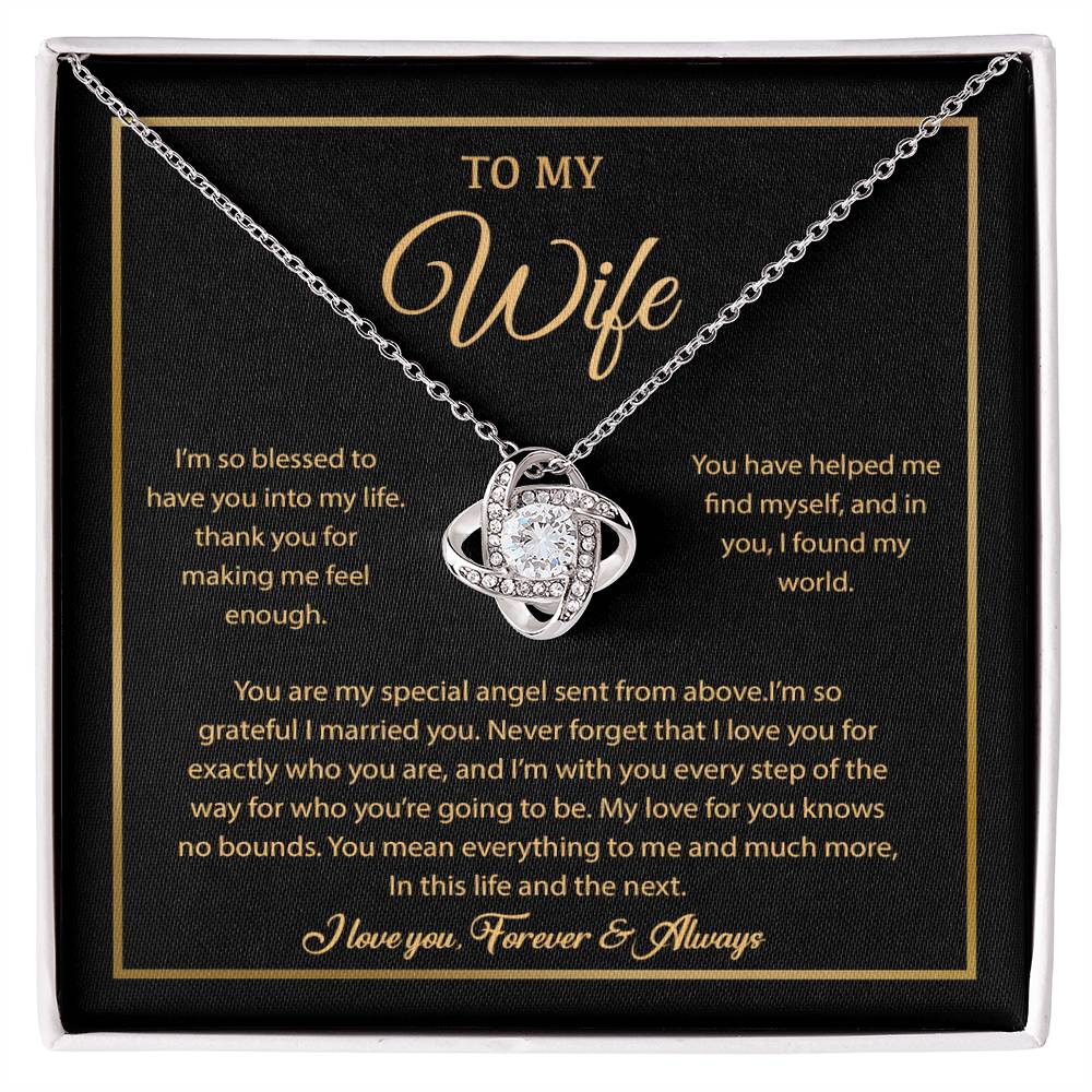 To My Wife Necklace, Gift For Wife, Anniversary Gift For Wife, Necklace For Wife 21_7_Gold
