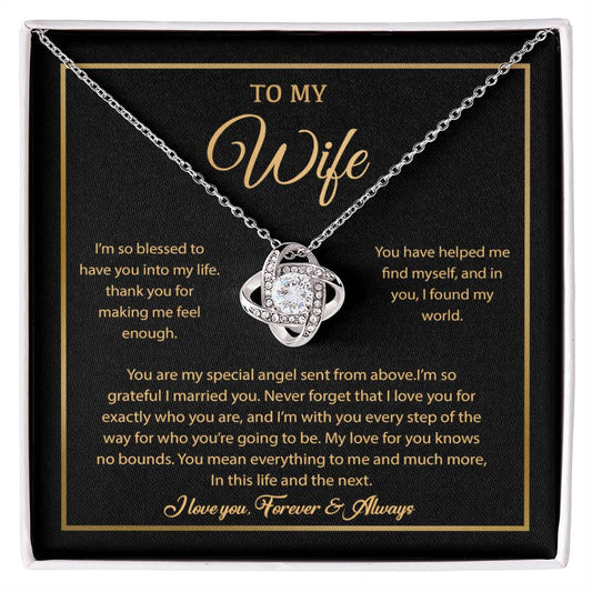 To My Wife Necklace, Gift For Wife, Anniversary Gift For Wife, Necklace For Wife 21_7_Gold