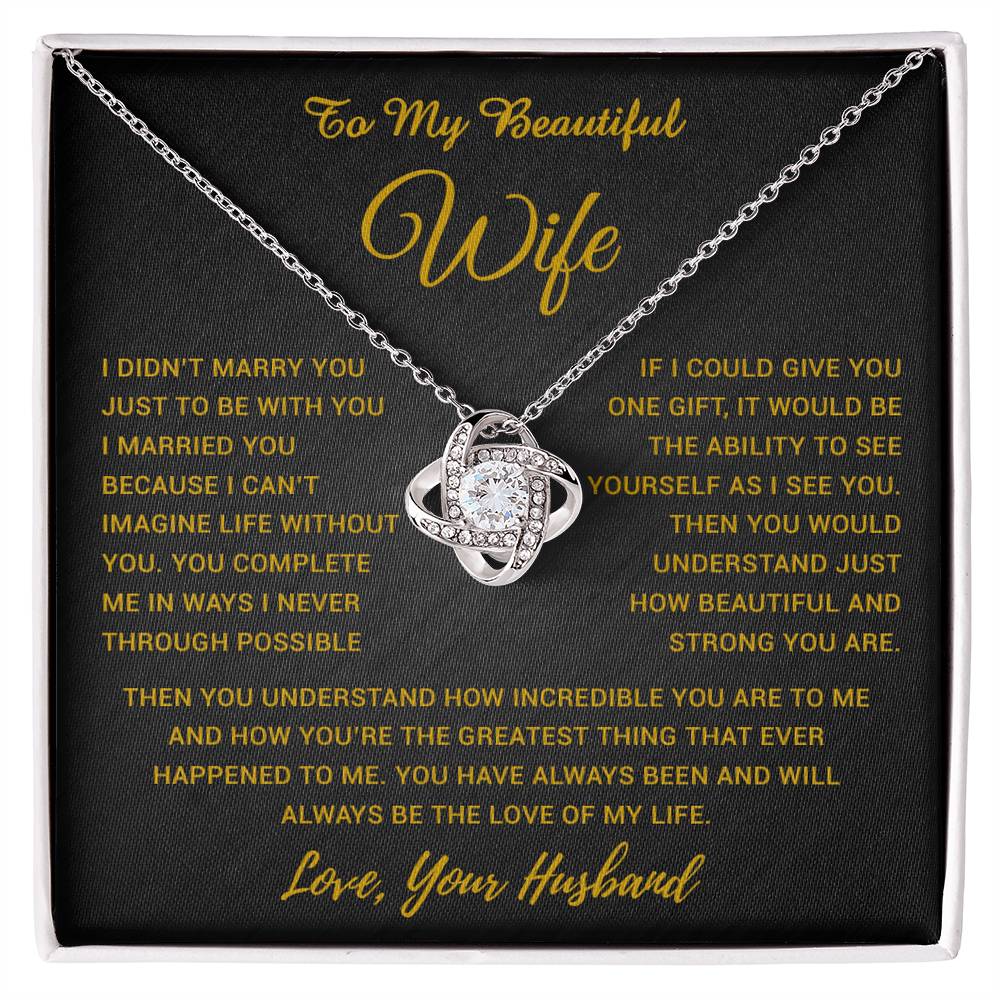To My Wife Necklace, Gift For Wife, Anniversary Gift For Wife, Necklace For Wife 19_5_Gold