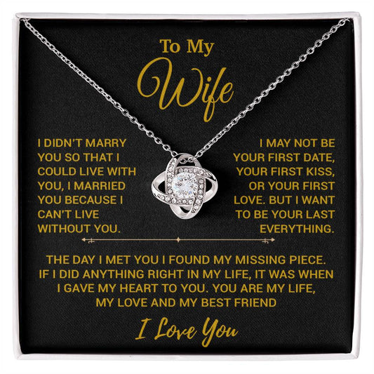 To My Wife Necklace, Christmas Gifts For Women, Anniversary Gift For Wife 16_11_Gold